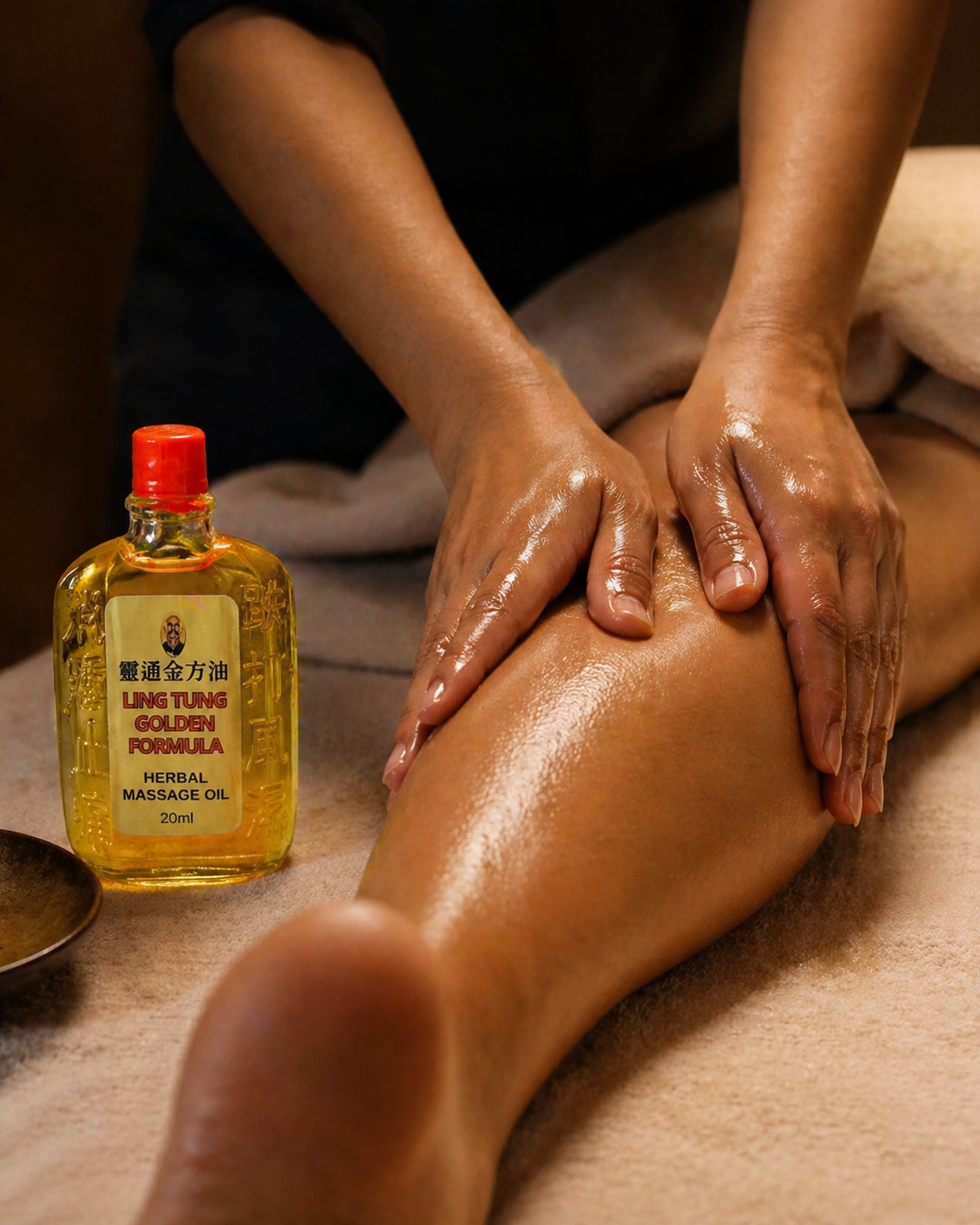 Ling Tung Golden Formula Oil  - Premium Herbal Massage Oil 20ml